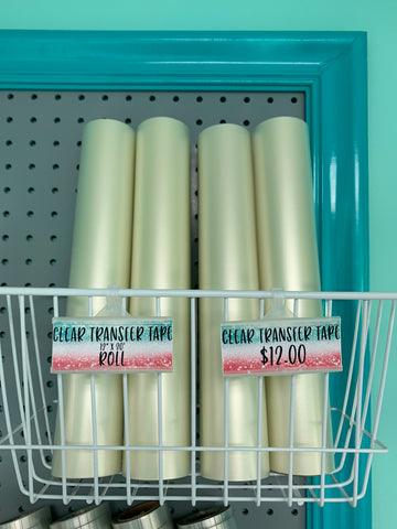 Clear Transfer Tape- 12" x 30' Roll