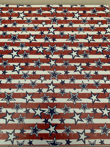 Red, white and blue with stars Adhesive Vinyl