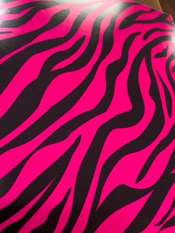 Hot Pink Zebra Print Adhesive Vinyl
