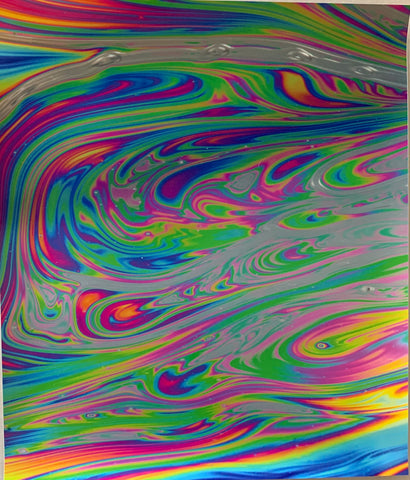 Psychedelic Oil Slick Print Adhesive Vinyl