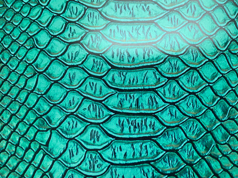 Teal Snake Skin Adhesive Vinyl
