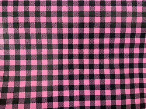 Light Pink & Black Buffalo Plaid Adhesive Vinyl