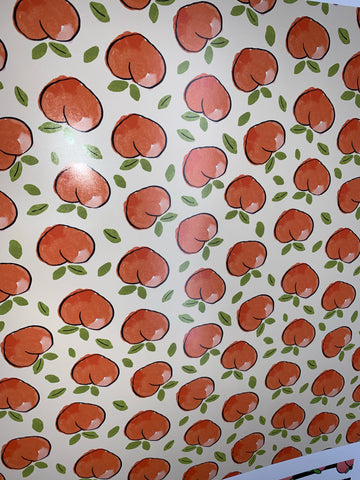 Hand Drawn Peaches Adhesive Vinyl