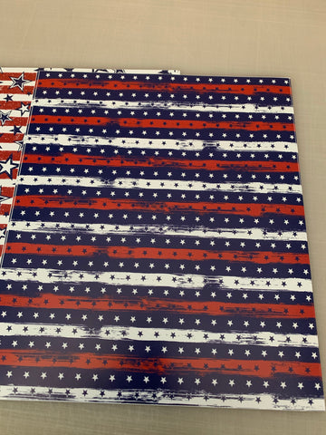 Distressed red and white stripes Adhesive Vinyl