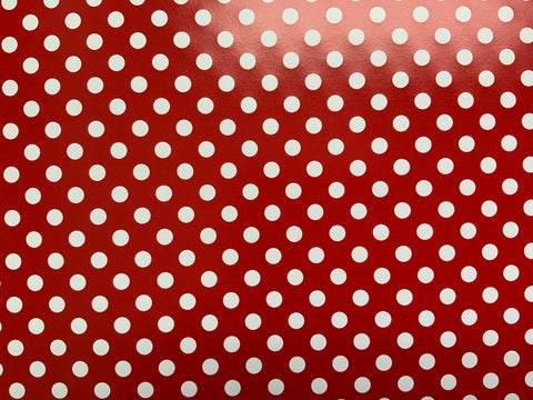 Red Polka Dot Adhesive Vinyl