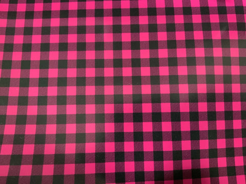 Hot Pink Buffalo Plaid Adhesive Vinyl